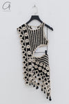 SWAYING/KNIT Embroidered Crochet Tank Top with Bandeau SW22SST58 White/Black